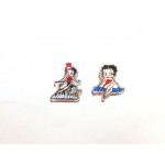 Betty Boop Pins Lot #50 Piano & Sitting On Name Designs Two Pieces.